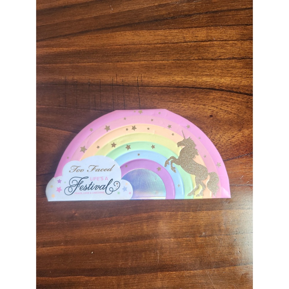 TOO FACED LIFE'S A FESTIVAL EYESHADOW PALETTE UNICORN COLLECTOR EDITION - RARE